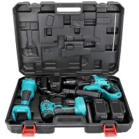 Аккумуляторный набор Makita 3в1 Угловая шлифовальная болгарка DGA506Z шуруповерт DTW488 перфоратор DHR330Z Макита 48V 5Ah с аккумуляторами в кейсе