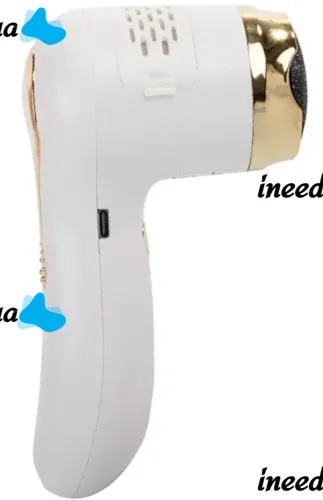 Беспроводная пемза Callus Remover Y2023-1 для чистки пяток и удаления мозолей, Шлифовальная пилка с 2 насадками для удаления грубой кожи Белая