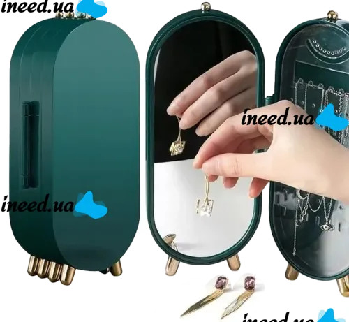 Складная шкатулка для хранения ювелирных украшений Jewelry Storage Box CX-9001, Коробка зеркальный органайзер для бижутерии, ювелирных изделий