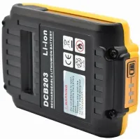 Универсальная аккумуляторная батарея Dewalt DCB203 Yellow Li-on 24V 2Ah для электроинструмента, дополнительный аккумулятор для шуруповерта 24В Желтый