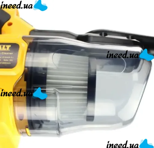 Автомобильный аккумуляторный пылесос DeWALT DCV501LN-XJ 36V 6Ah с насадками, Беспроводной пылесос Деволт с 2 аккумуляторами для авто и дома Желтый
