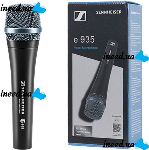 Ручной проводной микрофон Sennheiser Evolution E965 для пения, Вокальный однонаправленный конденсаторный микрофон для записи и караоке Черный
