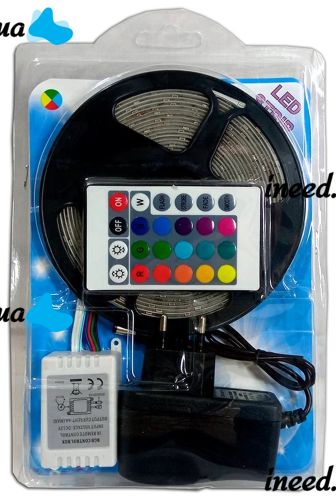 Set of 3528 RGB LED strip All colors 12V color 5m remote control unit, multicolored silicone SMD2835 multicolor LED strip