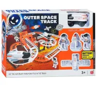 Конструктор космический автотрек Outer Space Track LT243173 со звуковыми эффектами и светом с шатлом, мостом и космонавтами 888-86 42 детали Белый