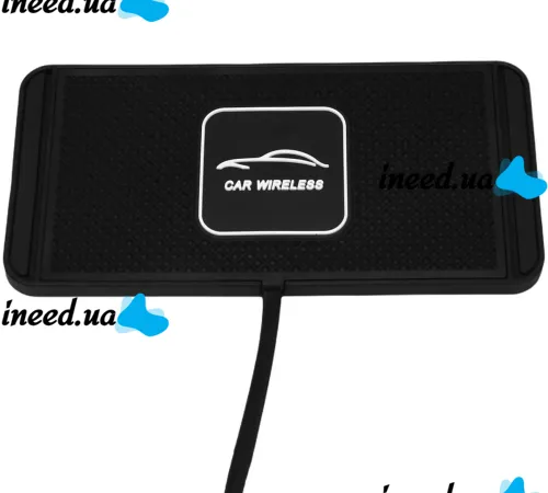 Автомобильная беспроводная зарядка Car Wireless Pad C1 15W для зарядки телефона, Силиконовый зарядный коврик в авто с антискользящим покрытием Черный