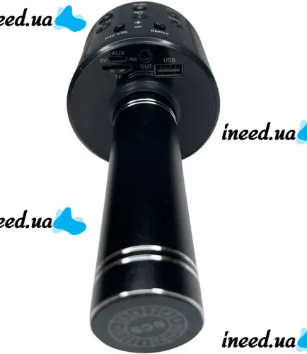 Wireless Karaoke Microphone WSTER WS-858 Bluetooth USB AUX FM with Built-in Speaker 5W, Bluetooth Microphone with Volume Control Q858 for Singing