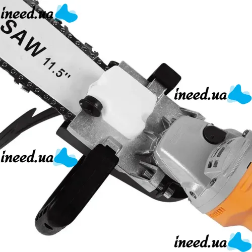 Насадка Chain Saw 12" цепная пила для болгарки Grand 300QF Pro с системой смазки цепи для МШУ болгарок 30см с ручкой и масляным бачком