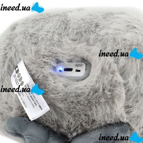 Интерактивная мягкая игрушка Ledodo AI 25 см с искусственным интеллектом, интерактивная игрушка Bobo Holly H-21036 c Led глазами и голосом Серая