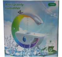 Антигравитационный увлажнитель воздуха ночник Anti-Gravity Humidifier T00K8 с RGB подсветкой, Диффузор 350мл с капельным эффектом от USB Черный