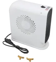Напольный спиральный обогреватель тепловентилятор Voltronic JIEBO-N8 500W с рожками оленя, Переносной настольный электрообогреватель Deer Белый