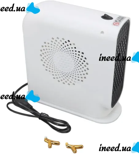 Напольный спиральный обогреватель тепловентилятор Voltronic JIEBO-N8 500W с рожками оленя, Переносной настольный электрообогреватель Deer Белый