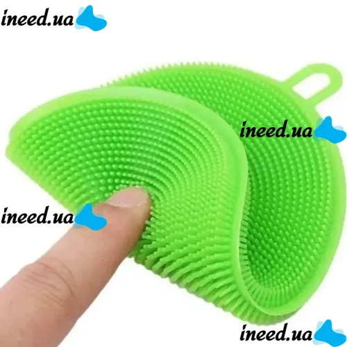 Универсальный кухонный набор силиконовых губок щеток Better Sponge из 3 штук для мытья посуды, Универсальные щетки губки 3в1 для уборки дома