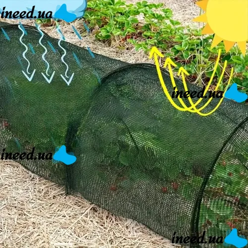 Солнцезащитная затемняющая сетка Garden Line SD-03 3 метра для растений от солнца, Арочное укрытие 300 см затемнение 45% для теплицы Зеленая