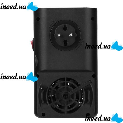 Портативный мини обогреватель с имитацией пламени Flame Heater W-012 с LCD экраном 800W в розетку, Тепловентилятор камин с пультом 800Вт Черный