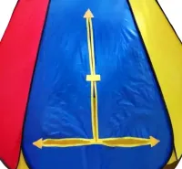 Children's play tent Pyramid Bambi M0506 with pegs with carrying bag, Folding teepee MAG-899 144x244x104 cm for children from 3 years old