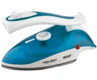 Складной ручной утюг RAF R.1259B 800W с регулятором температуры и резервуаром для воды, Паровой утюг отпариватель Раф с керамической подошвой