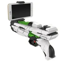 Дитячий ігровий пістолет віртуальної реальності AR GAME GUN QFG-3 з кріпленням для телефону, контролер бластер для IOS Android на батарейках Білий