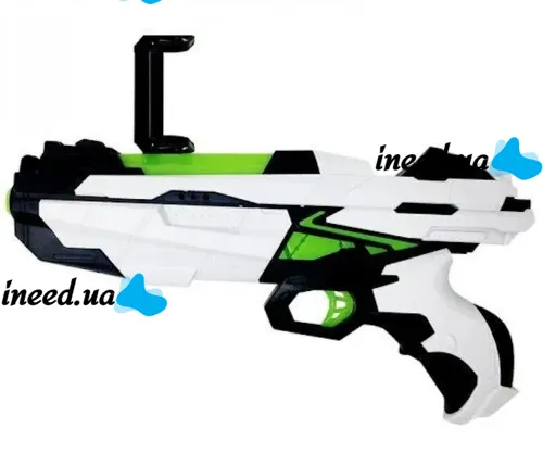 Дитячий ігровий пістолет віртуальної реальності AR GAME GUN QFG-3 з кріпленням для телефону, контролер бластер для IOS Android на батарейках Білий