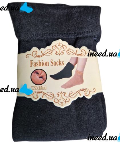 Универсальные женские термо носки Thermal Fashion Socks XD-01 35-41 размер с начесом, Утепленные зимние носочки на меху, Пара носков XD-02