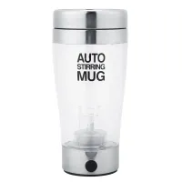 Автоматична прозора кружка мішалка Auto Stirring Mug 400 мл, Термокружка шейкер з міксером для розмішування кави, смузі коктейлів на батарейках