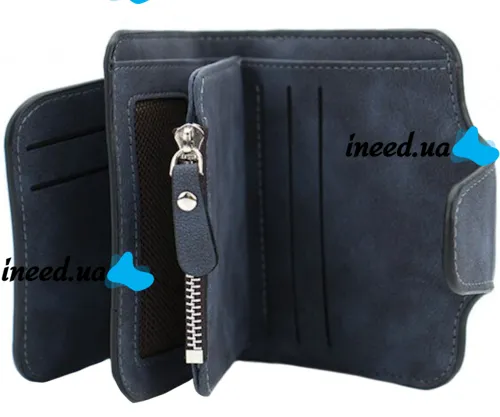 Женский замшевый кошелек Baellerry Forever Mini N 2346 Navy Blue женское мини портмоне на 10 отделений для купюр и мелочи 10.5Х11.5 см Синий
