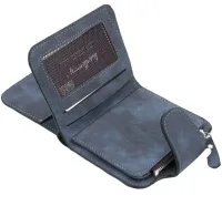Женский замшевый кошелек Baellerry Forever Mini N 2346 Navy Blue женское мини портмоне на 10 отделений для купюр и мелочи 10.5Х11.5 см Синий