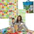 Children's double-sided educational folding thermo mat letters numbers 200x180x1 cm in a bag, A game mat with the English alphabet and numbers for children