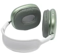 Накладные беспроводные наушники Bluetooth Macaron P9 Max с Aux, Полноразмерные блютуз стереонаушники со слотом карты памяти MicroSD, TF Card Зеленые