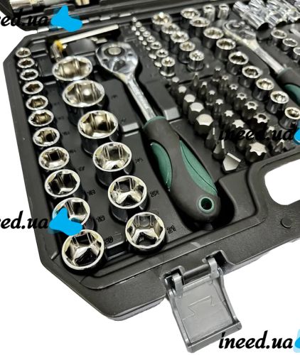 Автомобильный набор инструментов на 172 предмета Dream Car Tools ES-172 в кейсе Комплект ключей головок бит с трещоткой для машины и дома в чемодане
