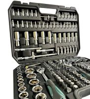 Автомобильный набор инструментов на 172 предмета Dream Car Tools ES-172 в кейсе Комплект ключей головок бит с трещоткой для машины и дома в чемодане