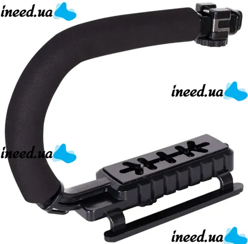 Стабилизатор ручка Gimbal AY-49U с креплением для фотоаппарата и телефона с Bluetooth микрофоном и LED лампой для селфи и видео с пультом ДУ