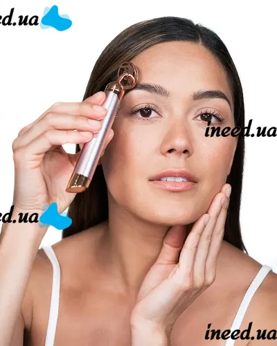 Вибромассажер роллер для лица Flawless Contour массажный ролик с двумя насадками на батарейках, электрический массажер для массажа, ролик-массажер