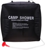 Туристический переносной душ Easy Camp Solar Shower Bag на 40 литров для походов и кемпинга, Летний резервуар для воды с солнечным подогревом Черный