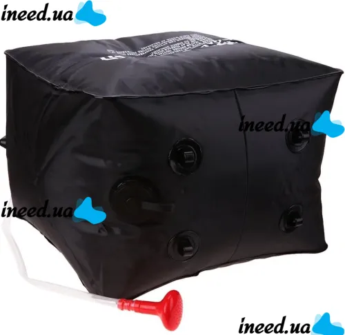 Туристический переносной душ Easy Camp Solar Shower Bag на 40 литров для походов и кемпинга, Летний резервуар для воды с солнечным подогревом Черный