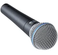 Динамический проводной микрофон Shure Beta 58A ручной для пения, Вокальный шнуровой микрофон Шур для записи голоса и караоке с чехлом Черный