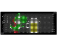 Гибкий экран Matrix Panel JTPD-03-011 7х17.3 см 16х32 LED светодиодная рекламная RGB лента в авто, бегущая строка с пультом и Bluetooth WiFi