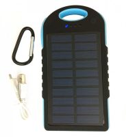 Портативное зарядное устройство Power Bank Solar Charger 50000 mAh c Led фонариком и карабином на солнечной батарее, внешний аккумулятор 2, павербанк