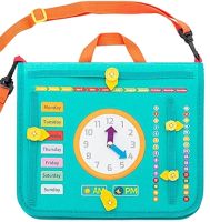 Developing sensorimotor board Lesko 5462 Blue bisiboard for learning and development of babies, Montessori handbag developing motor skills and sensorics of children