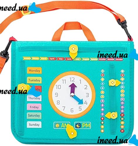 Developing sensorimotor board Lesko 5462 Blue bisiboard for learning and development of babies, Montessori handbag developing motor skills and sensorics of children