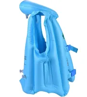 Детский надувной жилет Swim Vest BT-IG-0005 спасательный для плавания с подголовником от 3 до 14 лет, Надувная защитная жилетка S, M, L для детей