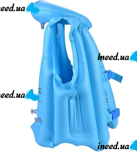 Детский надувной жилет Swim Vest BT-IG-0005 спасательный для плавания с подголовником от 3 до 14 лет, Надувная защитная жилетка S, M, L для детей