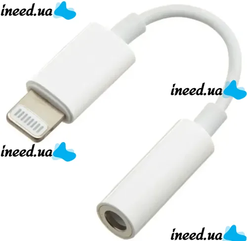 Универсальный кабель аудио переходник для наушников Lightning на 3.5mm AUX Headphone Adapter J-002, Адаптер USB-C для телефона IPhone Белый