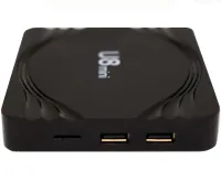 Смарт приставка Smart TV Box U8 Mini 4Gb/32GB Android с пультом, ТВ медиаплеер 4K Андроид со встроенным Wi-Fi модулем для телевизора Черная