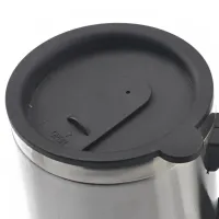 Автомобильная термокружка термос с подогревом Electric Mug 140Z чашка 400мл 12V, авто кружка кипятильник от прикуривателя в машину 2240 Серебристый