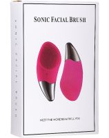 Electric Silicone Brush Massager Sonic Facial Brush BR-020 for Facial Massage, Facial Cleansing and Washing Brush with USB Vibration Pink