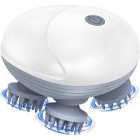 Беспроводной водонепроницаемый массажер Smart Scalp Massager QSK-701 для головы, шеи и плеч Аккумуляторный Media-Tech MT6524 для кошек и собак Белый