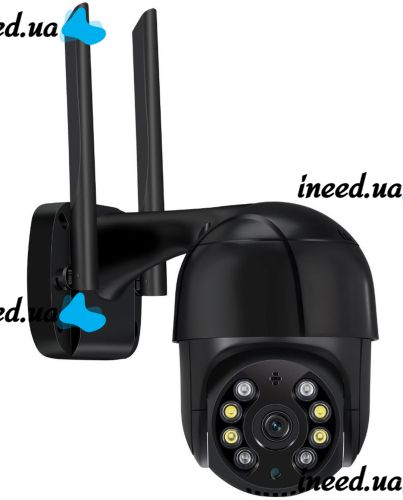Уличная поворотная IP камера видеонаблюдения CAMERA CAM 6 N3 WIFI 360/90 2.0mp наружного наблюдения с удаленным доступом Y08 Черная