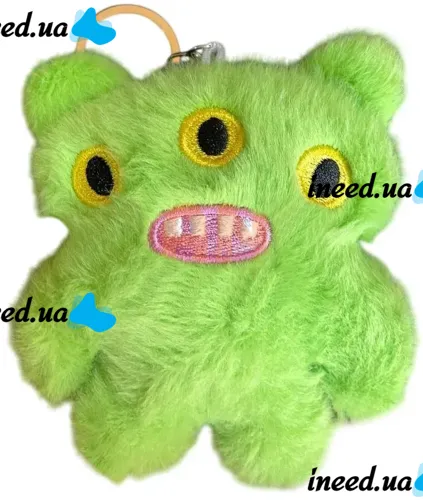 Дитяча плюшева іграшка брелок Fuggler Wide Eyed Weirdo 13 см, М'яка фігурка монстрик сюрприз Фуглер FuggGlow з брелоком для сумки для дітей
