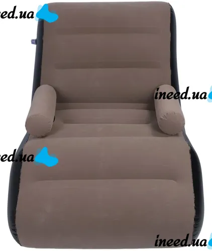 Inflatable Single Armchair S-shaped Senyoubao Inflatable Sofa 140x85x80 cm with Armrest, Flocked