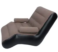 Inflatable Single Armchair S-shaped Senyoubao Inflatable Sofa 140x85x80 cm with Armrest, Flocked